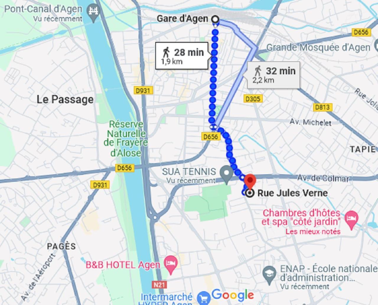 Douce Escale - Agen Sud, T2, Rdj, Clim Reversible, Proche Enap Exteriér fotografie